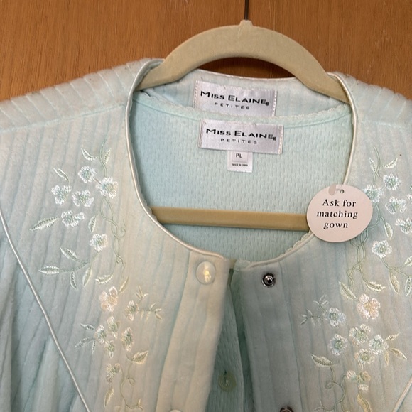 Miss Elaine NWT Robe and nite gown set size PL mint green - Picture 2 of 8